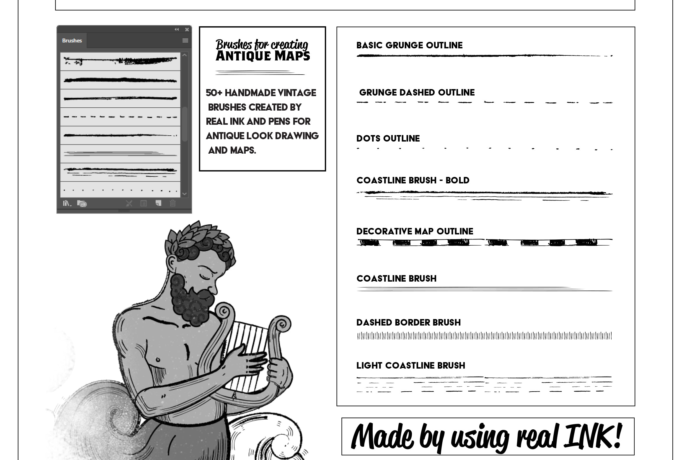 Vintage Illustrator Brush-Kit