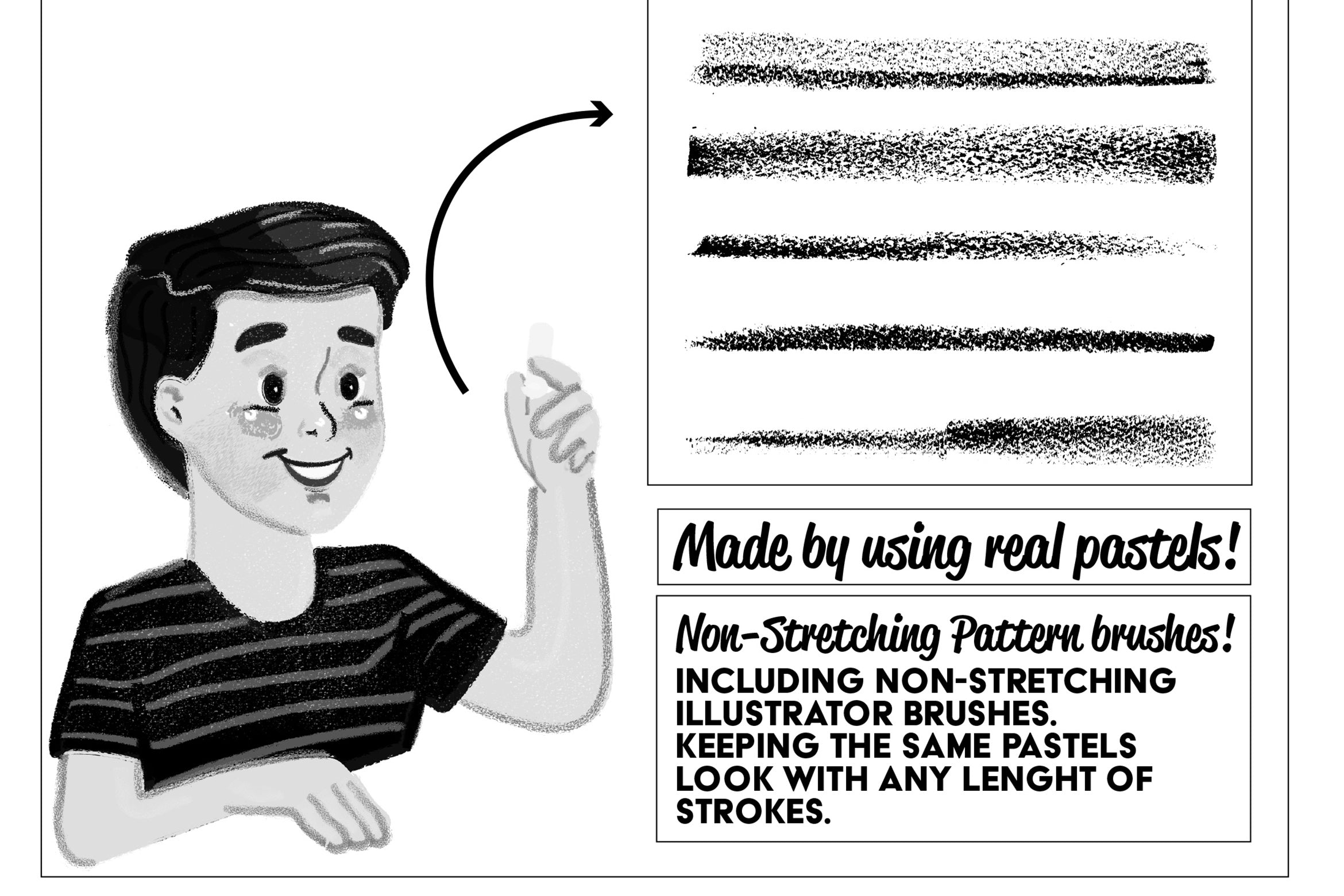 Pastels Illustrator Brush-Kit