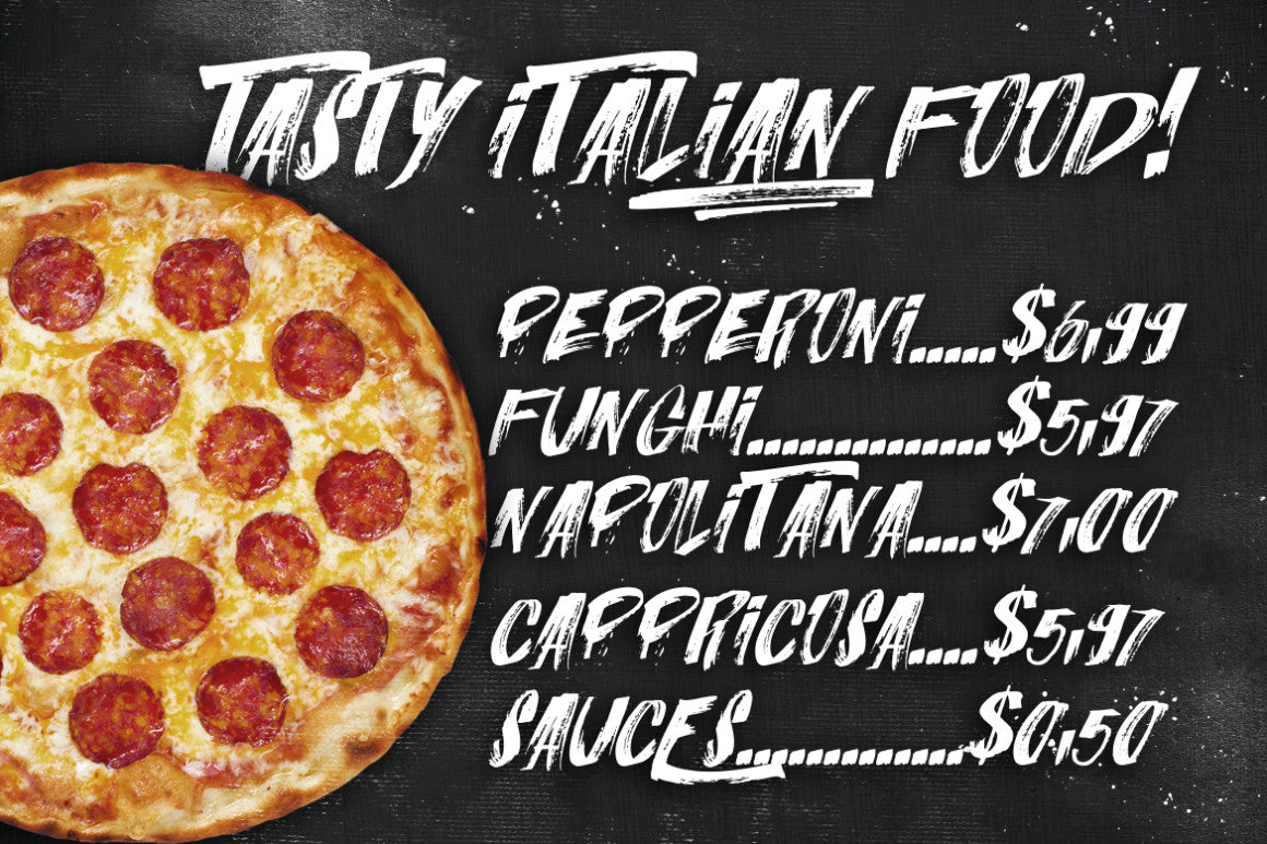 ITALIANO Brush Font +Extras